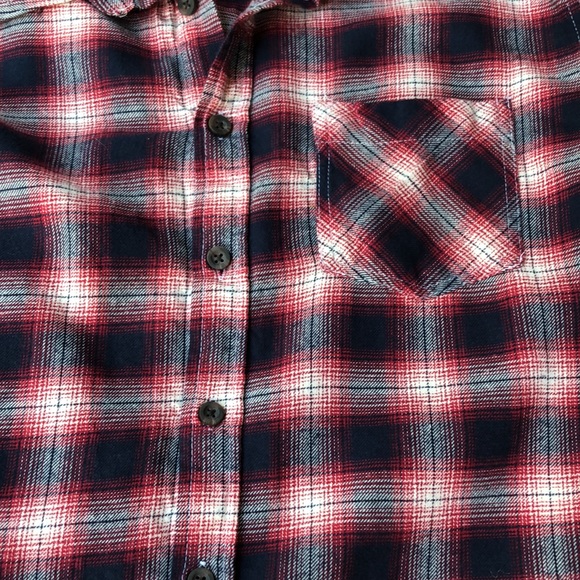 🍒3/30$.Cotton Flannel Shirt with Check Pattern. Size S - Picture 4 of 7